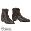 Shoes: Hot Toys Mens Brown Molded Cowboy Boots