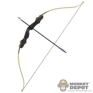 Weapon: Hot Toys Bow w/ Wood Grain Patterns and Arrow