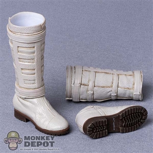 Boots: Hot Toys Female Molded Beige Boots