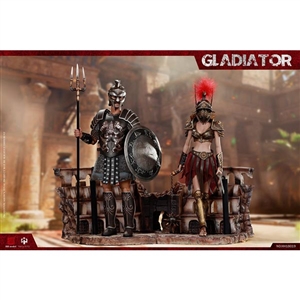 HY Toys Empire Legion-Empire Gladiator, Imperial Female Warrior Set of Red (HY-HH18019)
