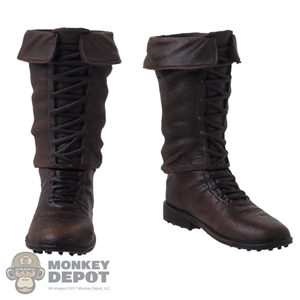 Boots: HY Toys Mens Brown Molded Boots