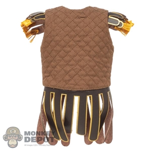 Tunic: HY Toys Mens Brown Padded Top w/Leather-Like Straps