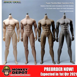 Jiaou Doll Strong Seamless Male Body w/Detachable Feet (4 Skin Tone)