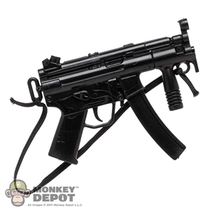 Weapon: KadHobby Molded Black MP5 w/ Grip and Elastic Sling