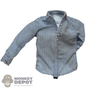 Shirt: West Toys Mens Blue Striped Weathered Shirt (READ NOTES)