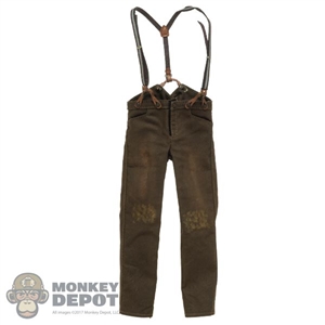 Pants: West Toys Mens Greenish Pants w/Suspenders (Weathered)