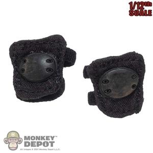 Pads: LToys 1/12 Mens Black Elbow Pads (Weathered)