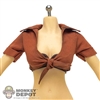 Shirt: TBLeague Female Rust Color Tied Cropped Top