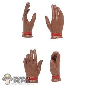 Hands: Lucifer Female Molded Brown Gloved Hand Set
