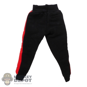 Pants: Magic Cube Mens Red + Black Sweatpants w/Pocket