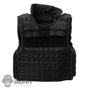 Vest: Mic Toys Mens Black Bulletproof Vest