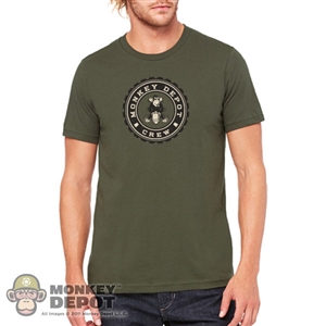 Monkey Depot Shirt: Mens Green Monkey Crew T-Shirt