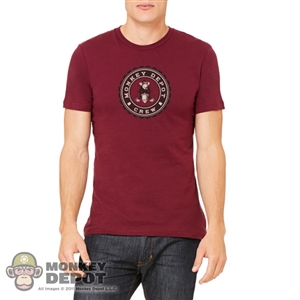 Monkey Depot Shirt: Mens Red Monkey Crew T-Shirt