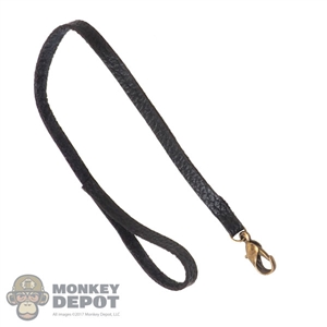 Leash: Mini Times Black Leather-Like Dog Leash