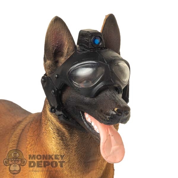 Monkey Depot - Mask: Mini Times Black Dog Mask w/Camera (Dog not included)
