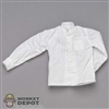 Shirt: Mini Times White Stand Up Collar Long Sleeve Shirt