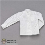 Shirt: Mini Times White Stand Up Collar Long Sleeve Shirt