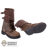 Boots: Mars Divine Brown Suede-Like Boots w/ Gaiters