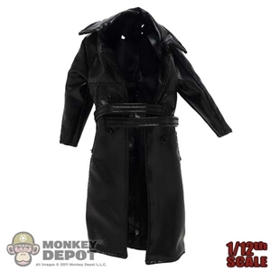 Coat: Mezco 1/12th Mens Black Leather-Like Jacket