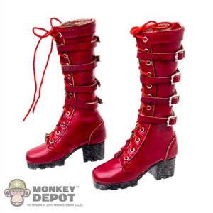 Boots: TBLeague Red Laced Boots