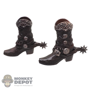 Boots: TBLeague Female Molded Cowboy Boots w/Spurs