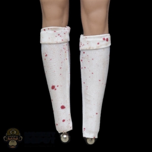 Socks: TBLeague Female Blood Splattered White Socks