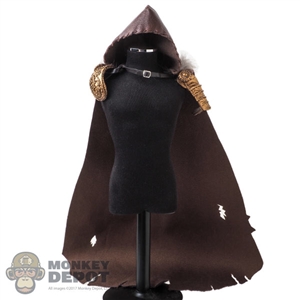 Cape: TBLeague Female Brown Hooded Cloak w/Fur