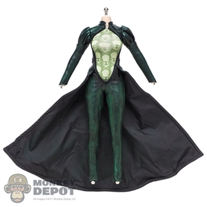 Outfit: TBLeague Female Green/Black Leather-Like Suit