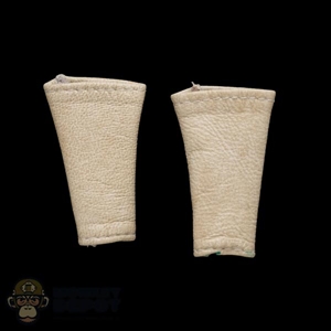 Armor: TBLeague Female White Leatherlike Leg Guards (Weathered)