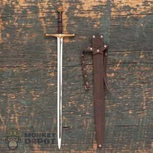 Sword: TBLeague Metal Sword w/Leather-Like Sheath