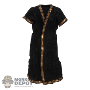 Robe: TBLeague Mens Long Black + Gold Weathered Robe