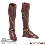 Boots: TBLeague 1/12th Molded Female Crimson Boots w/Leg Armor