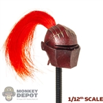 Helmet: TBLeague 1/12th Molded Female Crimson Helmet w/Ponytail