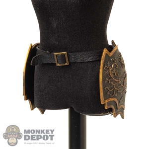 Belt: TBLeague Female Black Leather-Like Belt w/Removable Hip Armor