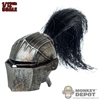 Helmet: TBLeague 1/12th Molded Female Silver Helmet w/Ponytail (READ NOTES)