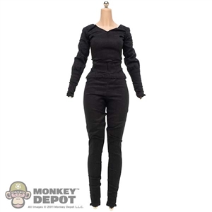 Outfit: TBLeague Female Black Weathered Long Sleeve Shirt w/Pants