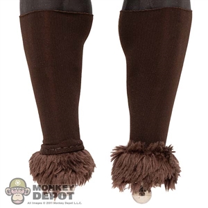 Sleeves: TBLeague Mens Brown Leg Sleeves w/Fur