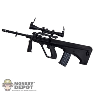 Rifle: Play Toy Black AUG Assault Rifle w/Scope