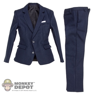 Suit: Play Toy Dark Blue Suit w/Pocket Hankie