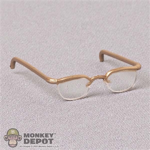 Glasses: Present Toys Gold Rim Eyeglasses