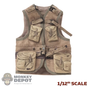 Vest: POP Toys 1/12th Mens WWII Assault Vest w/Molded Pouches + Shovel