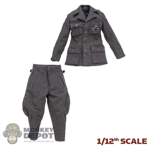 Uniform: POP Toys 1/12th WWII German Dark Gray Uniform w/Iron Cross