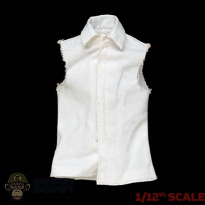 Shirt: POP Toys 1/12th Mens Sleeveless White Shirt