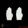 Hands: POP Toys 1/12th Mens White Molded Saluting Hands