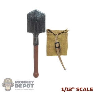 Shovel: POP Toys 1/12th Entrenching Tool w/Cover (Metal)