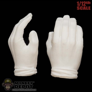 Hands: POP Toys 1/12th Mens White Molded Relaxed Hands