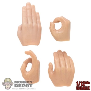 Hands: POP Toys 1/12th Mens Right Hand Set of 4