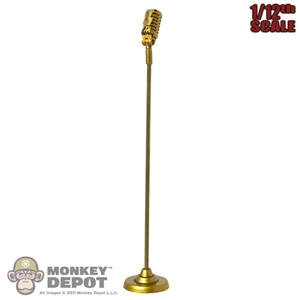 Mic: POP Toys 1/12th Golden Microphone on Stand