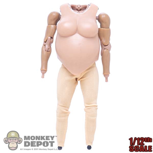 Monkey Depot - Figure: POP Toys 1/12 Female Body with Attached Molded Fat  Suit