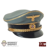 Hat: POP Toys 1/12th Mens Molded WWII German Peak Visor Cap